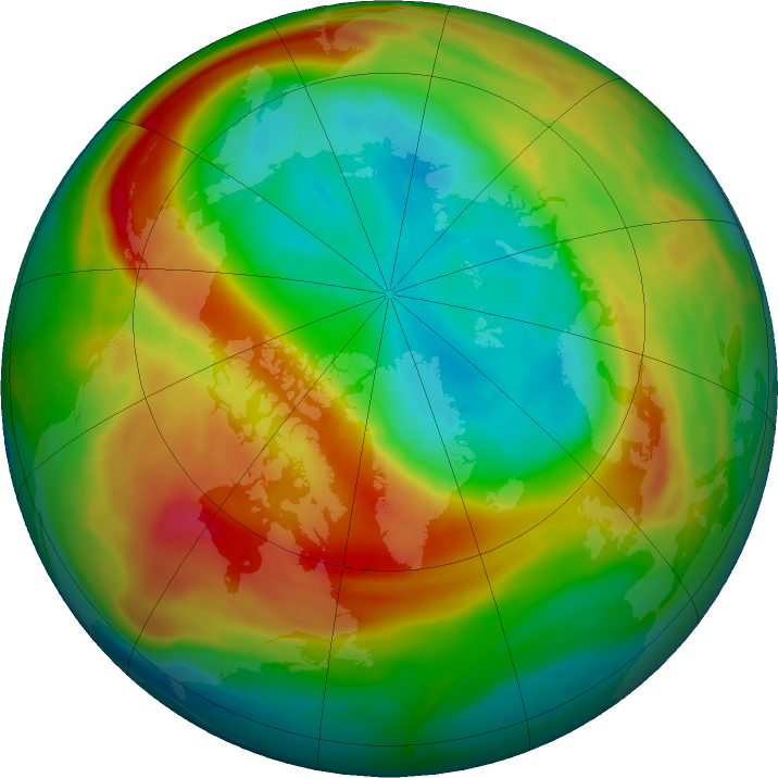 Arctic ozone map for 26 February 2020